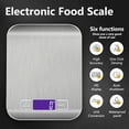 thumbnail image 2 of Escalas de alimentación LCD digital Electronic Acero inoxidable onzas onzas de múltiples cocinas Balance Herramientas de pesaje Accesorios de cocción tipo 1, 10 kg / 1g Methold HA009750-01B, 2 of 6