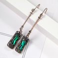 thumbnail image 3 of 1 par de pendientes colgantes brillantes con forma de piercing, regalo con dije de circonita cúbica, pendientes largos colgantes, joyería de fiesta, azul, 3 of 5