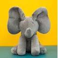 thumbnail image 1 of Elefante de peluche de Color Peekaboo que habla, juguete eléctrico que oculta y busca, muñeca de elefante, juguete relajante para bebé, regalo para niñosD Fivean unisex, 1 of 2