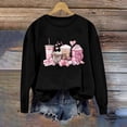 thumbnail image 3 of Generic Valentines Day Shirts Women Plaid Love Heart Valentines Day Sweatshirts Raglan Tops, 3 of 5