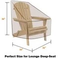 Patio Adirondack Chair Covers, Heavy Duty Patio Chair Cover, Waterproof Outdoor Lawn Patio Furniture Covers (Standard - 2 Pack, Grey) Grey Standard - 2 Pack Grey Standard - 2 Pack Grey
