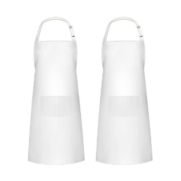 Czzoypi Chef Apron (White), Server Apron Water Resistance Apron Pocket Women Men Chef Cooking Kitchen Apron
