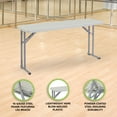 thumbnail image 3 of National Public Seating 18 x 60 Inch Seminar Folding Table, Speckled Grey, 3 of 8