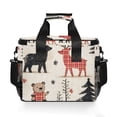 thumbnail image 7 of FORMRS Insulated Cooler Bag 24 Cans Capacity Soft Leakproof Lunch Box with Side Pockets, Retro Christmas Forest, 7 of 7