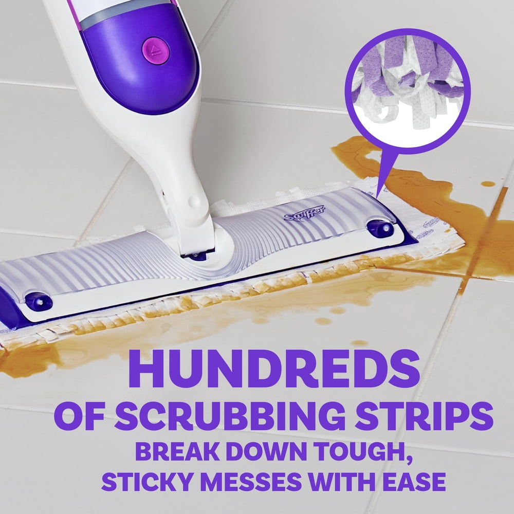 Swiffer Power Mop Floor Cleaner Bundle Includes 1 Spray Mop Device, 2 Lavender Scent Mopping Solutions 25.3 Fl Oz, 1 Fresh Scent Mopping Solution 25.3 Fl Oz & 7 Mop Pad Refills