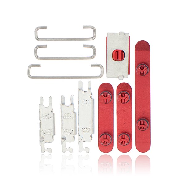 Replacement Hard Buttons (Power / Volume / Switch) Compatible For iPhone 13 / 13 Mini (Red)
