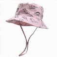 thumbnail image 4 of TOWED22 Baby Sun Hat Toddler Boys Girls Bucket Hats Kids UPF 50+ Sun Protection Summer Beach Hats(Pink,3-4 Y), 4 of 4
