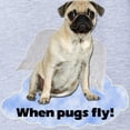 thumbnail image 2 of CafePress - FIN When Pugs Fly - Cute Infant Baby Football Bodysuit, 2 of 3