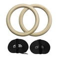 thumbnail image 4 of Heavy Duty Gym Rings Wood Gymnastic Rings 1100lbs with Adjustable Strap8mm, 4 of 8