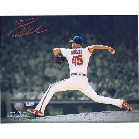 Zack Wheeler Philadelphia Phillies Autographed 11" x 14" Pitching Spotlight Photograph - Fanatics Authentic Certified