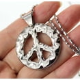 thumbnail image 2 of R.H. Jewelry Stainless Steel Pendant Shiny Peace Symbol Necklace, 2 of 3