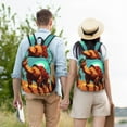 thumbnail image 5 of Naloa Cool Camel Oasis Vibes Canvas Backpack for Men Women Rucksack Casual Travel Daypack College Tote Satchel Bookbag for Teens-Medium, 5 of 7