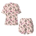 thumbnail image 6 of Easygdp Beautiful Butterflies and Hearts Women's Pajama Set,Sleepwear with Buttoned Top and Elastic Waist Shorts, Ideal for Lounging, Yoga, Beach, and Casual Wear-3X-Large, 6 of 8