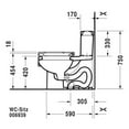 thumbnail image 5 of Duravit 2103010005 One-piece toilet white, with mech., sipho, 5 of 6