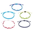 thumbnail image 1 of 5 pulseras para mujer tejidas para parejas, pulseras de arcoíris, pulsera ajustable para cama de niña para mujer, 1 of 5