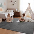 thumbnail image 4 of Noahas Soft Low Pile Rug Modern Area Rugs for Bedroom Living Room,Suitable for Boys Girls Teenagers and Adults with Super Soft Touch , Black Grey , 6' x 9', 4 of 8
