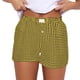 thumbnail image 1 of Ploknplq Shorts for Women,Ladies Shorts,Loose Shorts Women,Shorts Cute Soft Elastic Low Waist Plaid Print Front Pajama Shorts Sleepwear,Womens Shorts Dressy Casual,Comfy Shorts for Women Yellow 2 2XL, 1 of 9