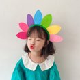 thumbnail image 2 of comerut Colorful Sun Flower Decor Headband Elastic Design Kids Hairband Christmas Makeup Daily Party Hair Accessories, 2 of 7