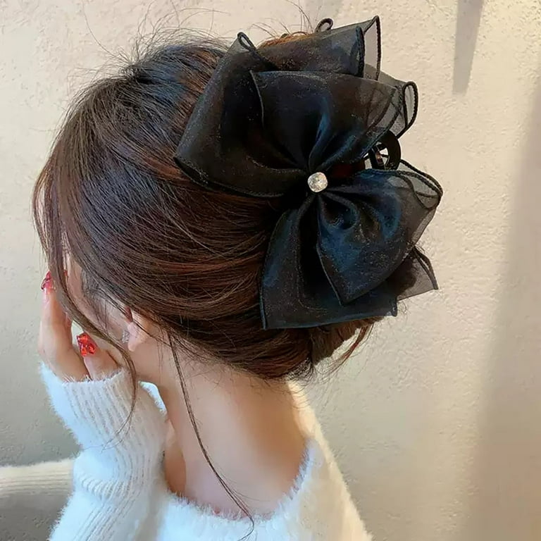 Black net hair clip online