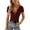 Brick Red@GC@, variant on CONZONE Womens Summer T-Shirts Short Sleeve Zip Shirts for Women Casual V Neck Slim Fit Lightweight Tees Soft Cozy Tops