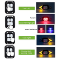 thumbnail image 5 of Luz de bicicleta inteligente con Control remoto inalámbrico, señal de giro para ciclismo, luz trasera recargable por Usb, lámpara Led de advertencia Rojo Verde, 5 of 5