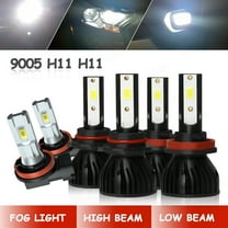 BSBSDJB For Honda Accord Coupe 2008-2012 White LED Headlight Bulbs 9005 H11 High/Low Beam H11 Fog Light 6-pack