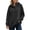 Black, variant on Women's Half Snap Hoodie Pullover Sweatshirt Long Sleeve Oversized Casual Fall Top with Button Placket Detail Womens Oversized Sweatshirts with Snap Button