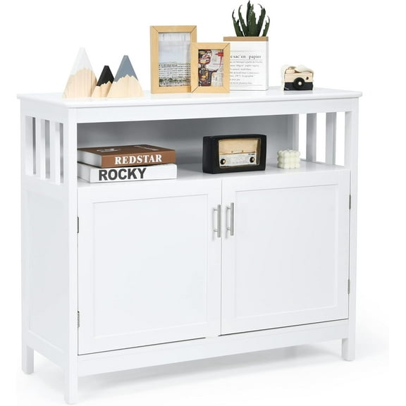 LOKO Buffet Cabinet with Storage, Bar Cabinet with Five-Position Adjustable Shelf, Wine Cabinet Sideboard Console Table, 40 x 16 x 34 inches