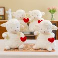 thumbnail image 2 of Cordero de peluche JAMW 23 cm blanco suave y lindo, 2 of 5