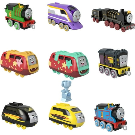 Thomas & Friends Sodor Cup Racers 9-Pack of Diecast Push-Along Toy Train Play Vehicle Engines