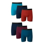 Hanes Men's Dyed Boxer Brief, 6-Pack