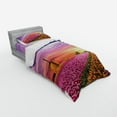 thumbnail image 2 of Ambesonne Nature Bedding Set 3 Pcs, Scenic Tulip Fields, Twin, Orange Pink Purple, 2 of 2