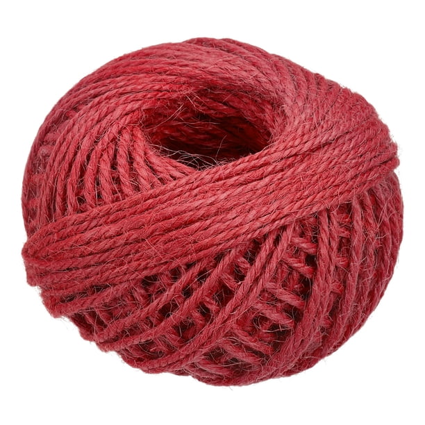 Uxcell 164 pies 2mm cuerda de yute, cuerda de yute, cuerdas de yute rojas