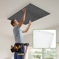 thumbnail image 4 of Black Burlap Texture Magnetic Fluorescent Light Covers for Ceiling Lights 2 x 4 Feet, Farmhouse Vintage Black Office Classroom Kitchen Drop Ceiling Light Covers Lighting Filters Shade Panel 3 Packs, 4 of 9