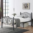 thumbnail image 7 of VECELO Metal Bed Frame, Mattress Foundation with Victorian Headboard and Footboard, Heavy Duty/Easy Set Up, Twin Size, Black, 7 of 7