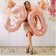 thumbnail image 2 of 2 globos de aluminio de 32 o 40 pulgadas con texto "Happy 30 Birthday", color rosa, azul y dorado, número 30, decoraciones para fiestas, suministros para hombres, niños y niñas, 2 of 5