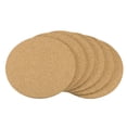 thumbnail image 3 of Posavasos de corcho Uxcell, trivet de madera, mats para bebidas redondos de 4.7" ID 0.16" de grosor, amarillos, 6 piezas, 3 of 7