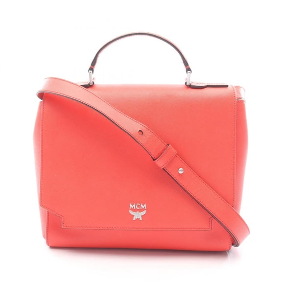 Pre-Owned MCM 2-Way Handbag, Leather, Women's, Red