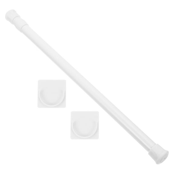 MEIBUTYUP White Expandable Telescopic Curtain Rod 1 Set Wear-Resistant Clothes Hanging Rod