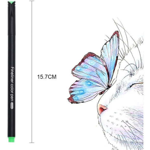 Rotuladores De Punta De Fieltro DOLLAR Econo - Pack De 10 Negros De 0.5 Mm | Para Escribir, Dibujar Y Colorear | Tinta Suave, Ideal Para Oficina Y Escuela