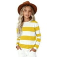 thumbnail image 4 of YunPes Girls Striped T Shirts Long Sleeve Cotton Blend Crewneck Tee Toddler Fall Winter Trendy Casual Compy Preppy Tops, 4 of 7