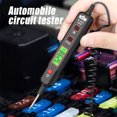 thumbnail image 3 of pitrice Voltage Detector Lightweight Backlit Screen Tester Pen Flashlight Metal Probe Data Hold Digital Indicator Car Automobile Black 1 Black 2, 3 of 6