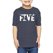 7 ate 9 Apparelh Birthday Shirt for Boys Dinosaur 5 Year Old Boy Birthday Boy Dino Five T-Shirt Kids Gift Navy Blue