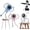 3 PCS Mixed, variant on Portable Robot Fan Man with Remote,USB Rechargeable Small Desk Fan with 199 Speeds Daily essentials for offices, desktops and desks (1 PC Blue)
