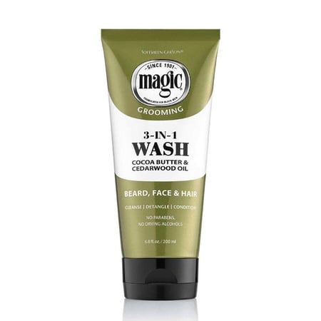 Magic Beard Wash 3 in 1 Wash with Cocoa and Shea Butters  6.8 fl oz 6 packs