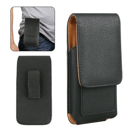 Vertical Carrying Leather Pouch Case Cover With Belt Clip Holster for Cell