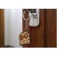 Devotional Combination of Radhe Radhe Engraved Wooden Keychain and ...