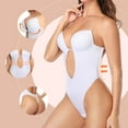 thumbnail image 5 of Women Shapewear Backless Body Bra Shaper Plus Size Plunge Invishaper Low Back Thong Bodysuits Open Crotch Daily Use, 5 of 6