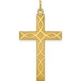 thumbnail image 1 of 14K Yellow Gold Laser Designed Cross Pendant (40 X 21) Made In United States xr1197, 1 of 6