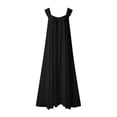 thumbnail image 5 of LWITHSZG Plus Size Ruffle Maxi Dresses for Women Pleated Front Flowy Sleeveless Summer Dress Beach Vacation Long Sundress S-5XL, 5 of 6